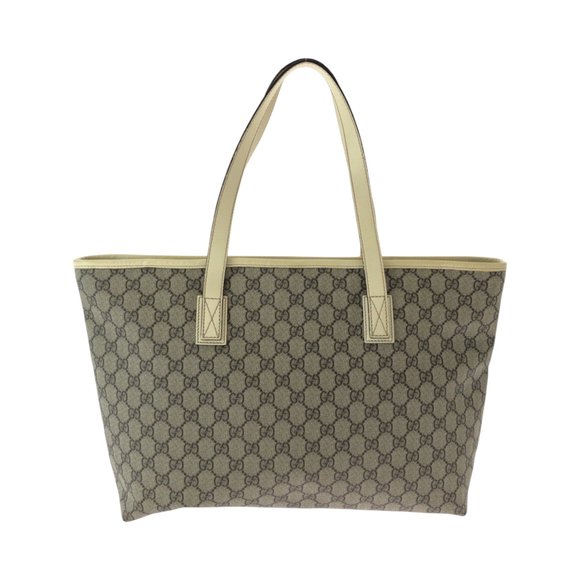 GUCCI GG Plus Beige Ivory Silver Hardware Tote Bag Shoulder - Picture 2 of 10